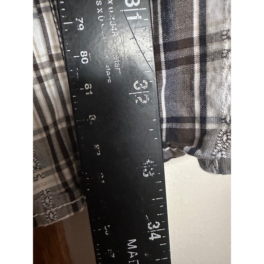 Cody James  2XLT Black White Plaid Pearl Snap Short Sleeve Western Shirt Tall - Picture 7 of 8